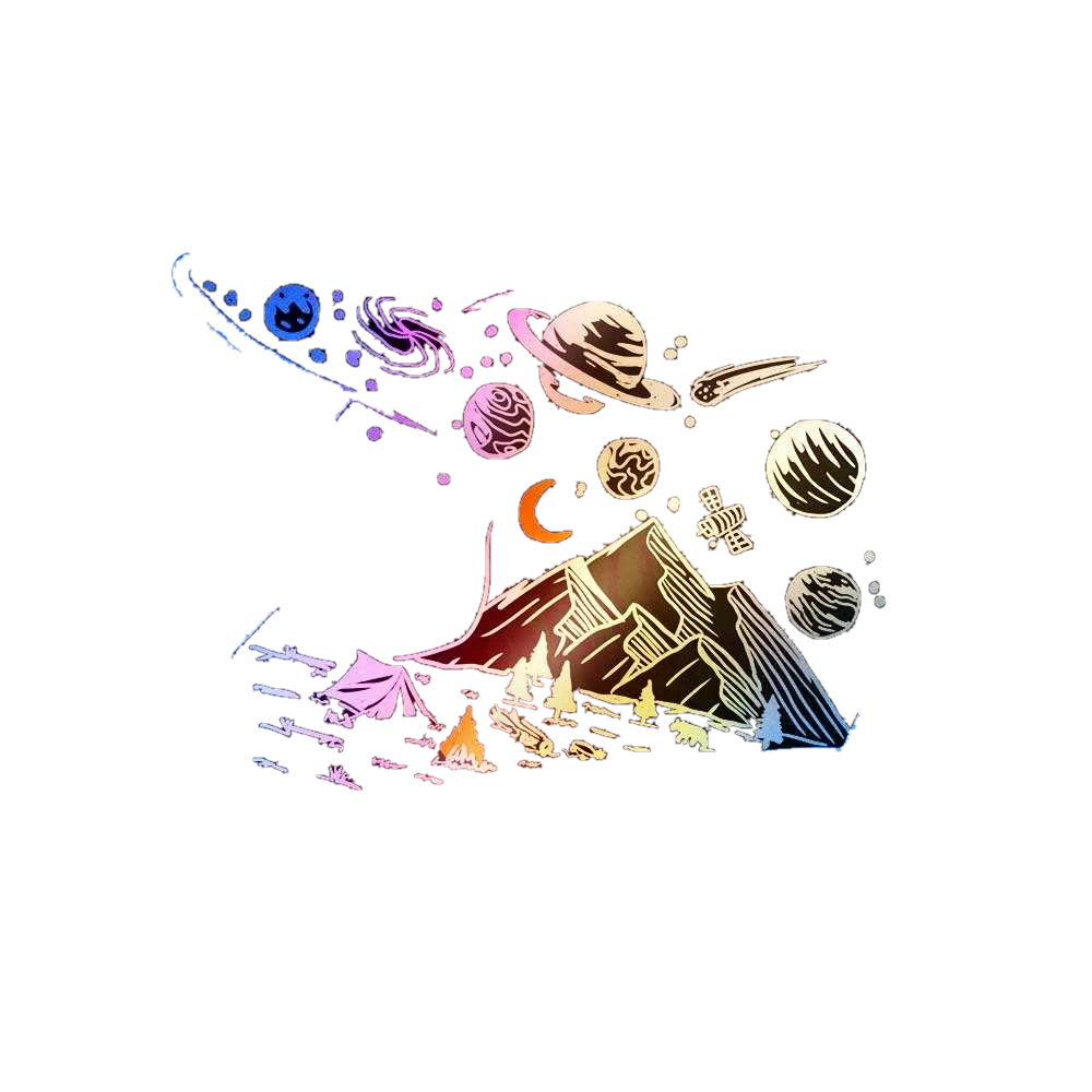 Midnight Helmet Holographic Sticker
